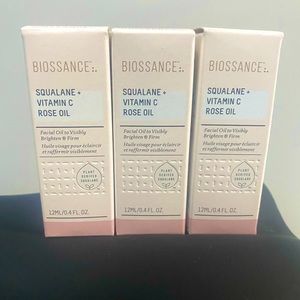 Biossance Squalane and Vitamin C Rose Oil 3 pack